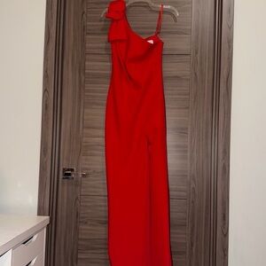 Mac Duggal One Shoulder Red Dress